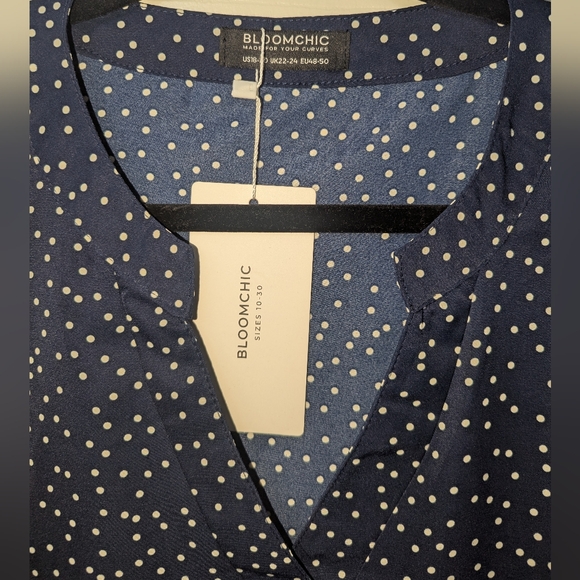 Navy Polka Dot Women's Top - Picture 6 of 6